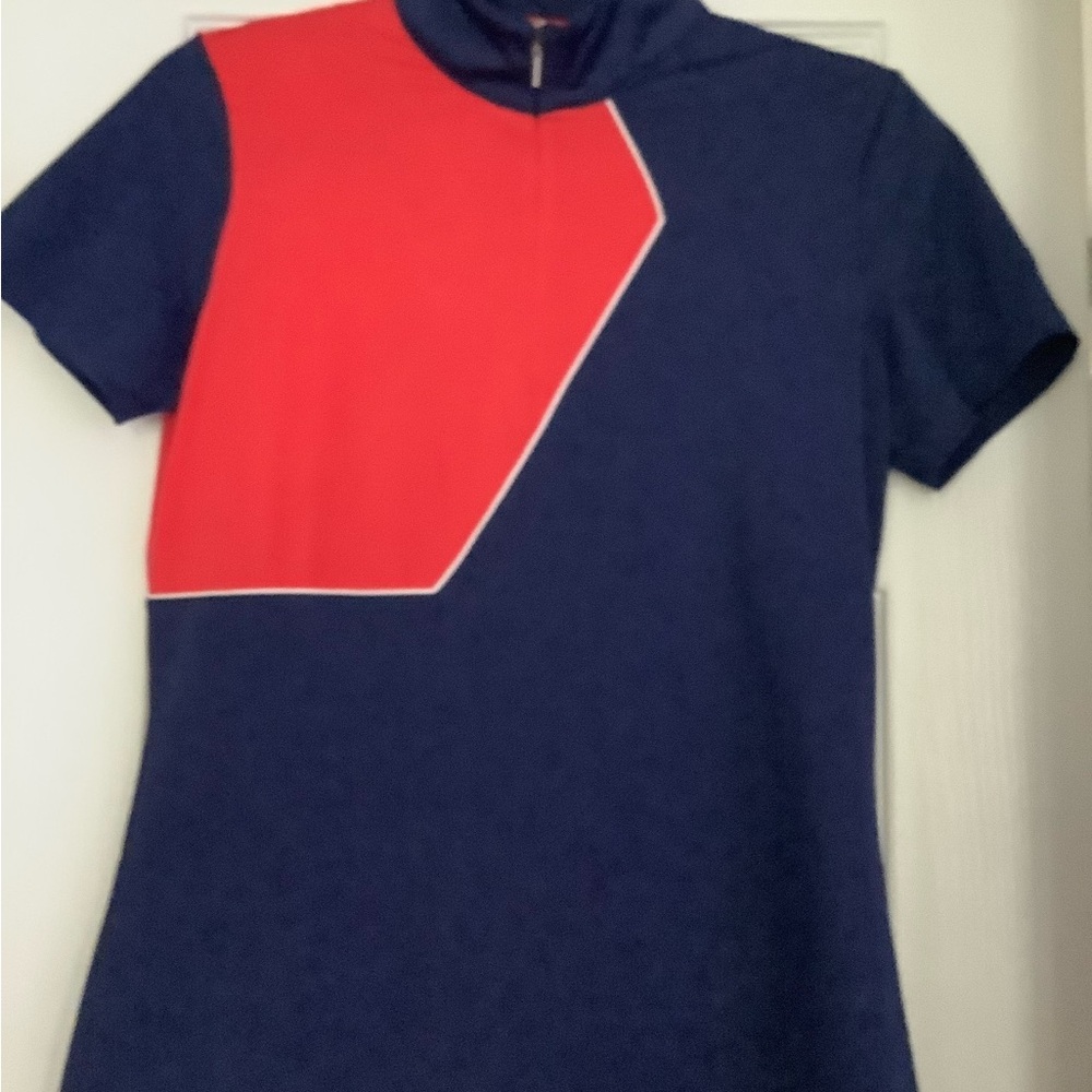 EP Pro Navy and Red Short Sleeve Top